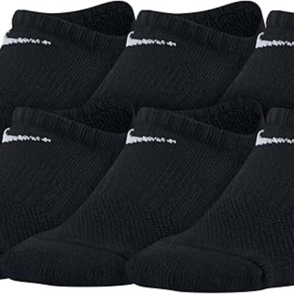 Nike Other - 🔥 Nike No-Show Socks – 6 Pack (Youth 3Y-5Y / Women's 4-6, Black) 🔥